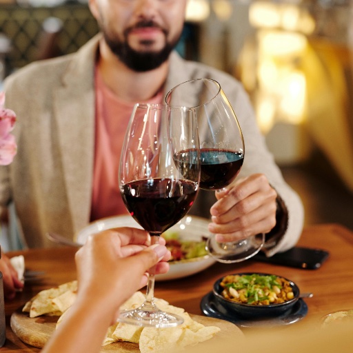 Illustration of two people having a meal out
