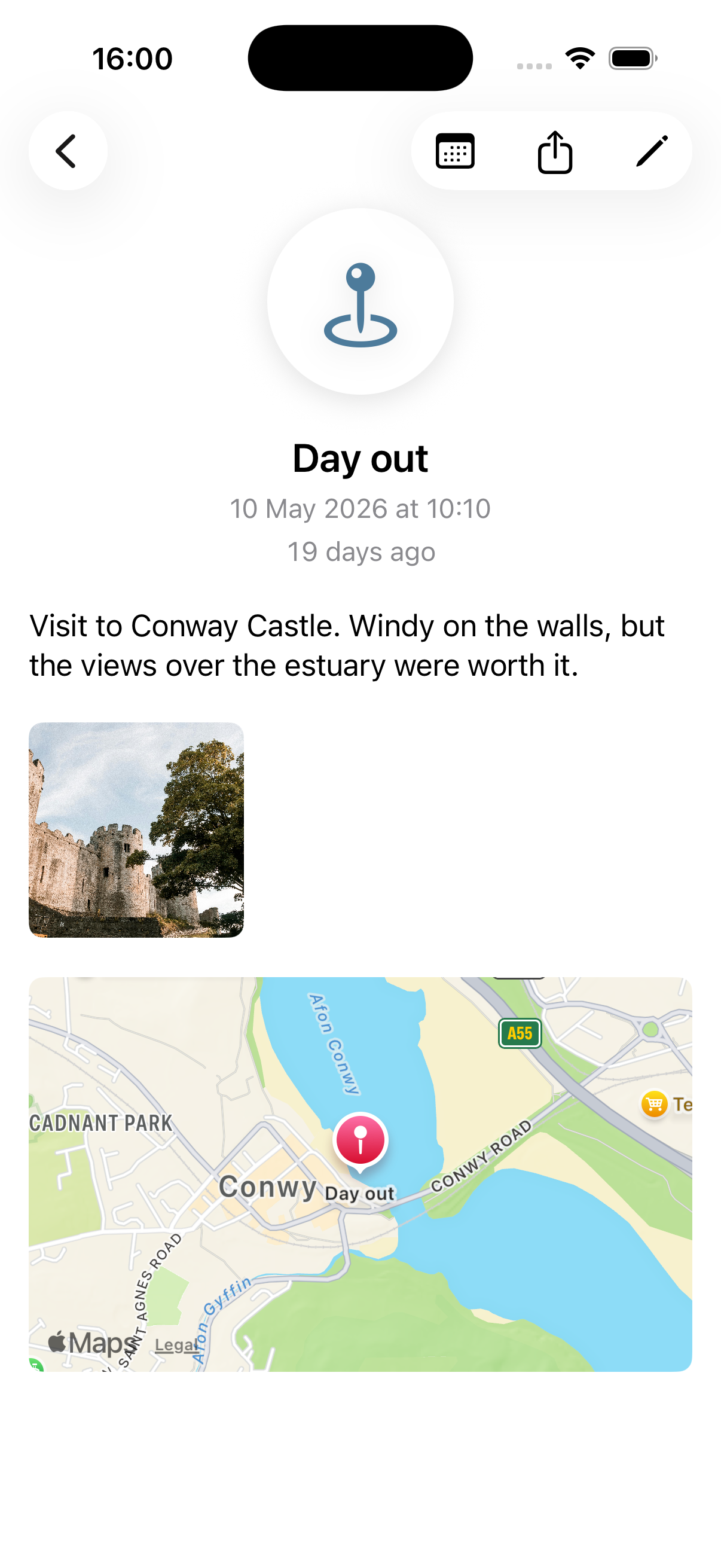A logged activity