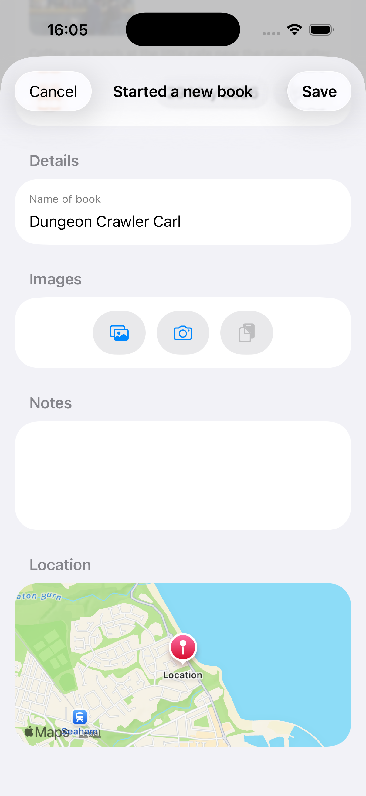 Memstone activity edit screen