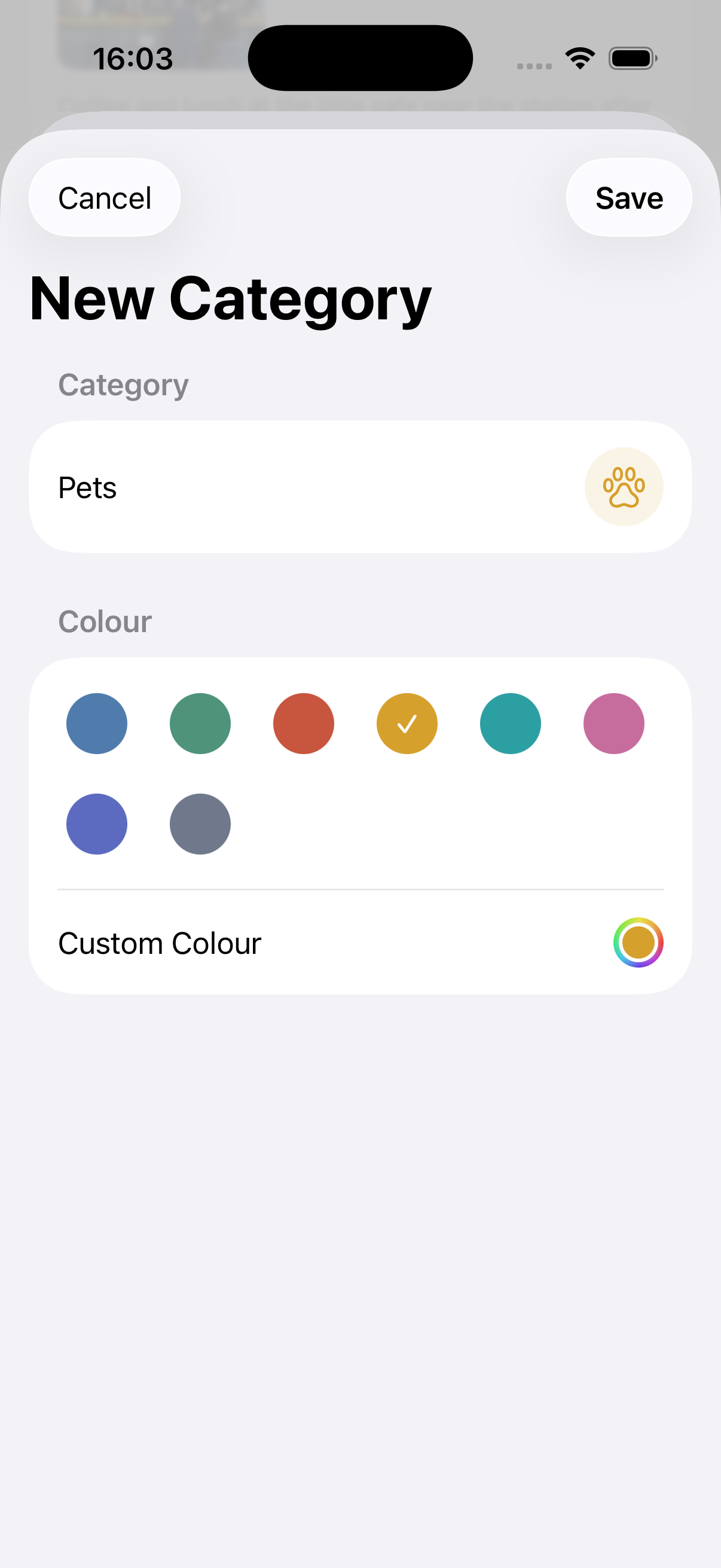 New category